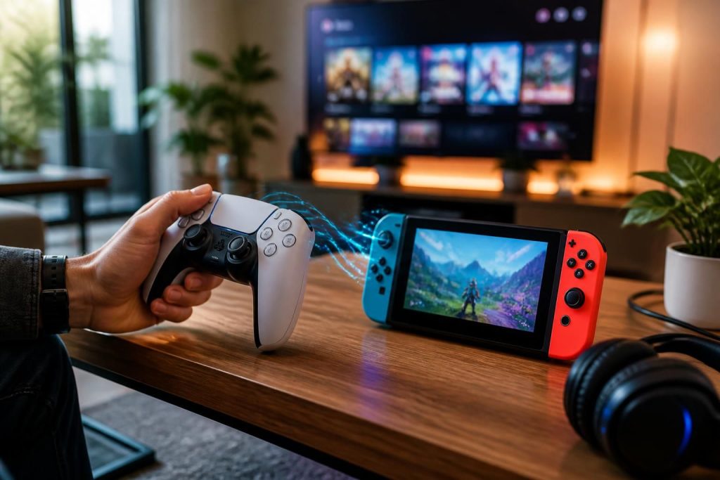 apprenez à connecter facilement votre manette ps5 à une console nintendo switch sans utiliser d'adaptateur grâce à notre guide simple et rapide.