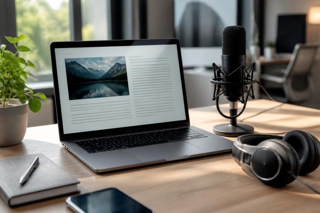 transformez facilement vos articles écrits en contenu audio de qualité grâce à notre générateur de voix ia performant et naturel.